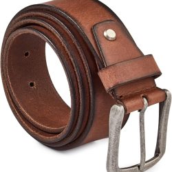 Real Full Grain Harness Cow Leather Belt for Men 38mm